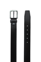 Koyu Kahve Spor Desenli Deri Kemer