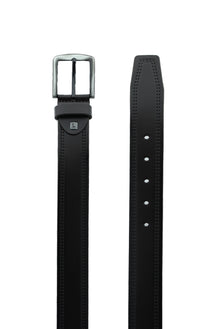 Koyu Kahve Spor Desenli Deri Kemer