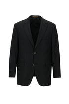 Siyah Slim Fit Dar Kesim Klasik Yün Takım Elbise