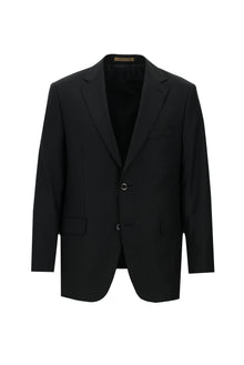 Siyah Slim Fit Dar Kesim Klasik Yün Takım Elbise