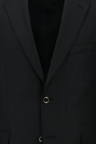 Siyah Slim Fit Dar Kesim Klasik Yün Takım Elbise