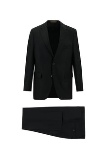 Siyah 7 Drop Slim Fit Dar Kesim Yün Tak?m Elbise-Abdullah Ki??l?