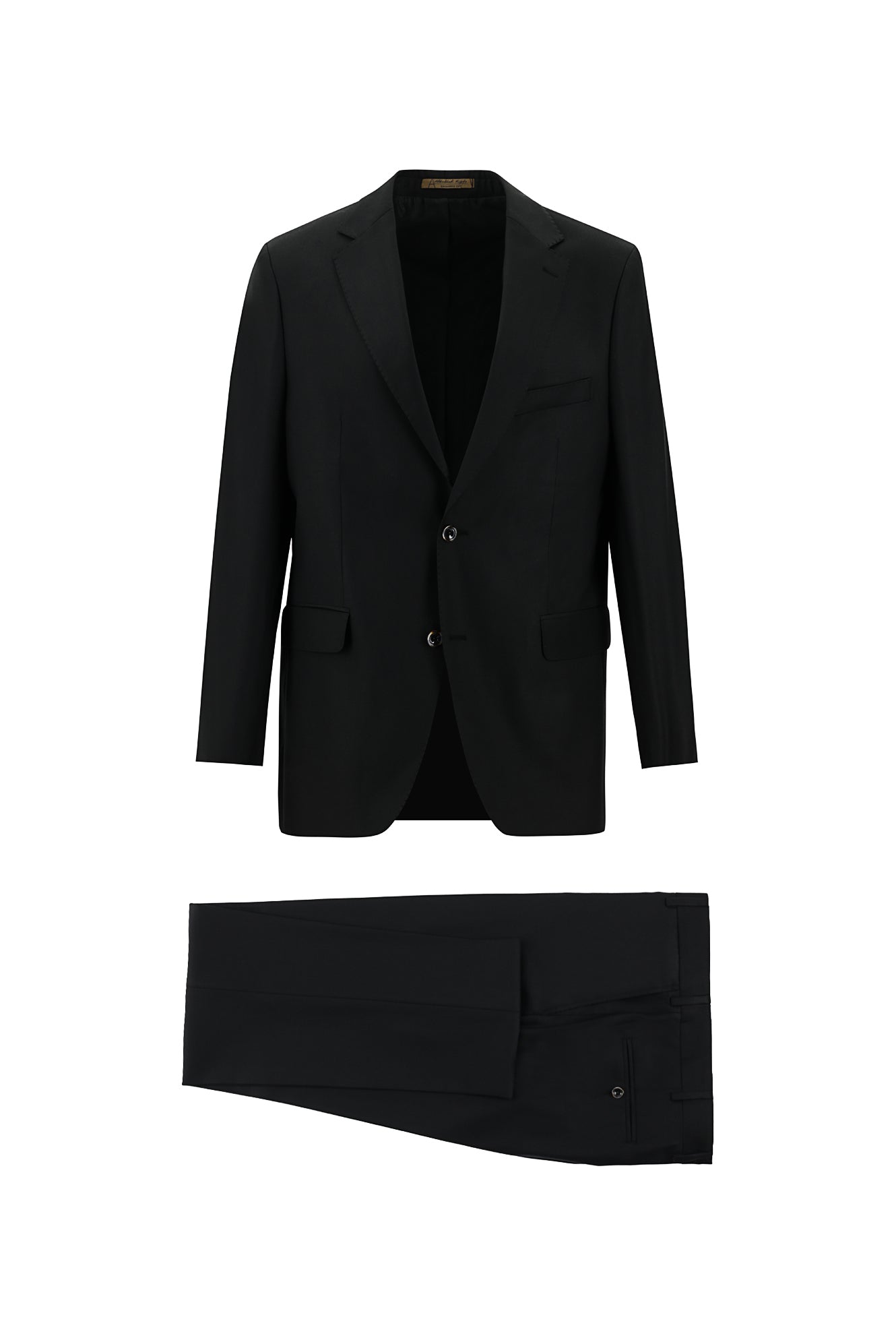 Siyah Slim Fit Dar Kesim Klasik Yün Takım Elbise