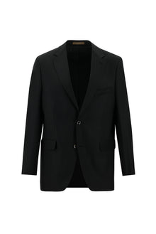 Siyah 7 Drop Slim Fit Dar Kesim Yün Tak?m Elbise-Abdullah Ki??l?