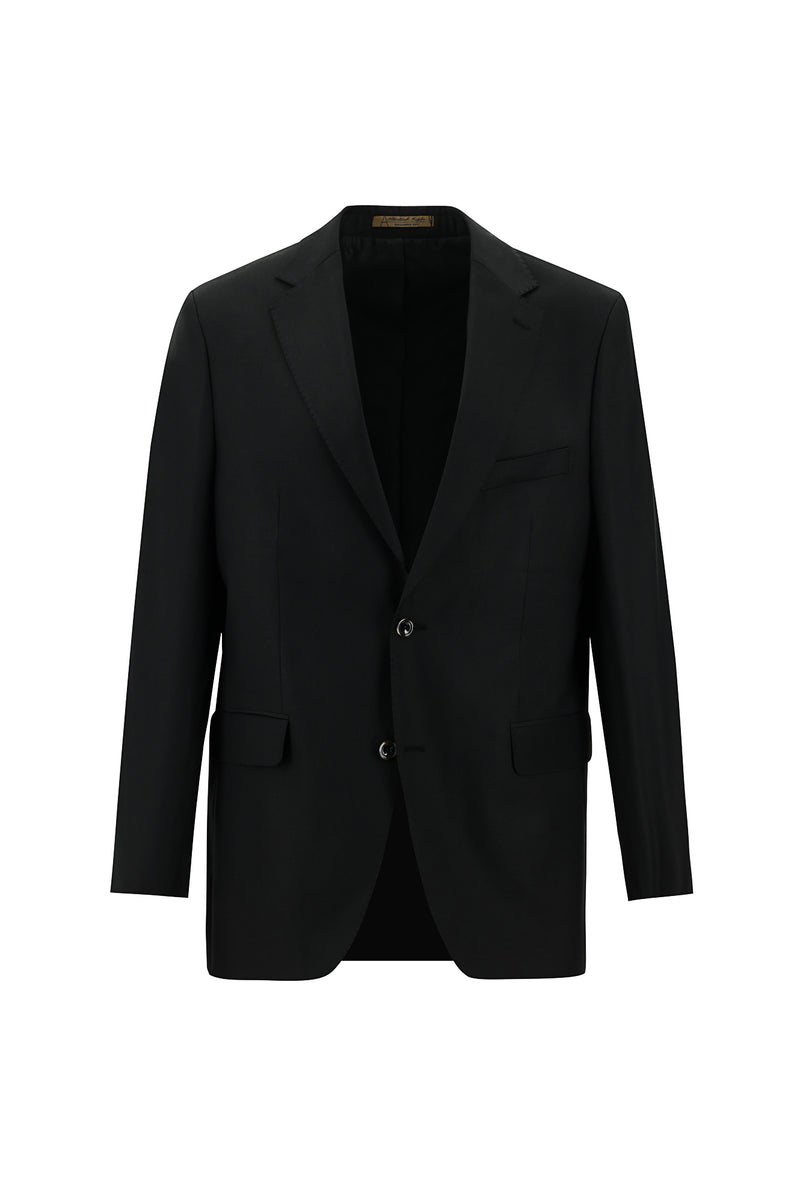 Siyah 7 Drop Slim Fit Dar Kesim Yün Tak?m Elbise-Abdullah Ki??l?