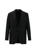 Siyah Slim Fit Dar Kesim Klasik Yün Takım Elbise