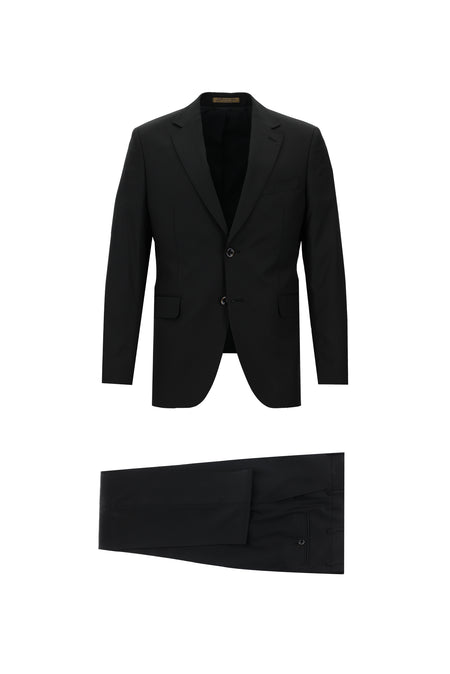Siyah 7 Drop Slim Fit Dar Kesim Yün Tak?m Elbise-Abdullah Ki??l?