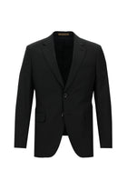 Siyah Slim Fit Dar Kesim Klasik Yün Takım Elbise