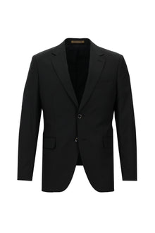 Siyah Slim Fit Dar Kesim Klasik Yün Takım Elbise