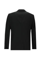 Siyah Slim Fit Dar Kesim Klasik Yün Takım Elbise