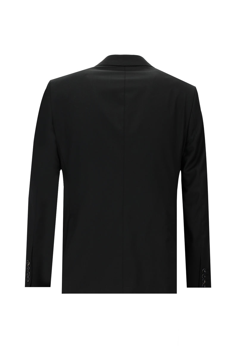 Siyah Regular Fit Klasik Yün Takım Elbise