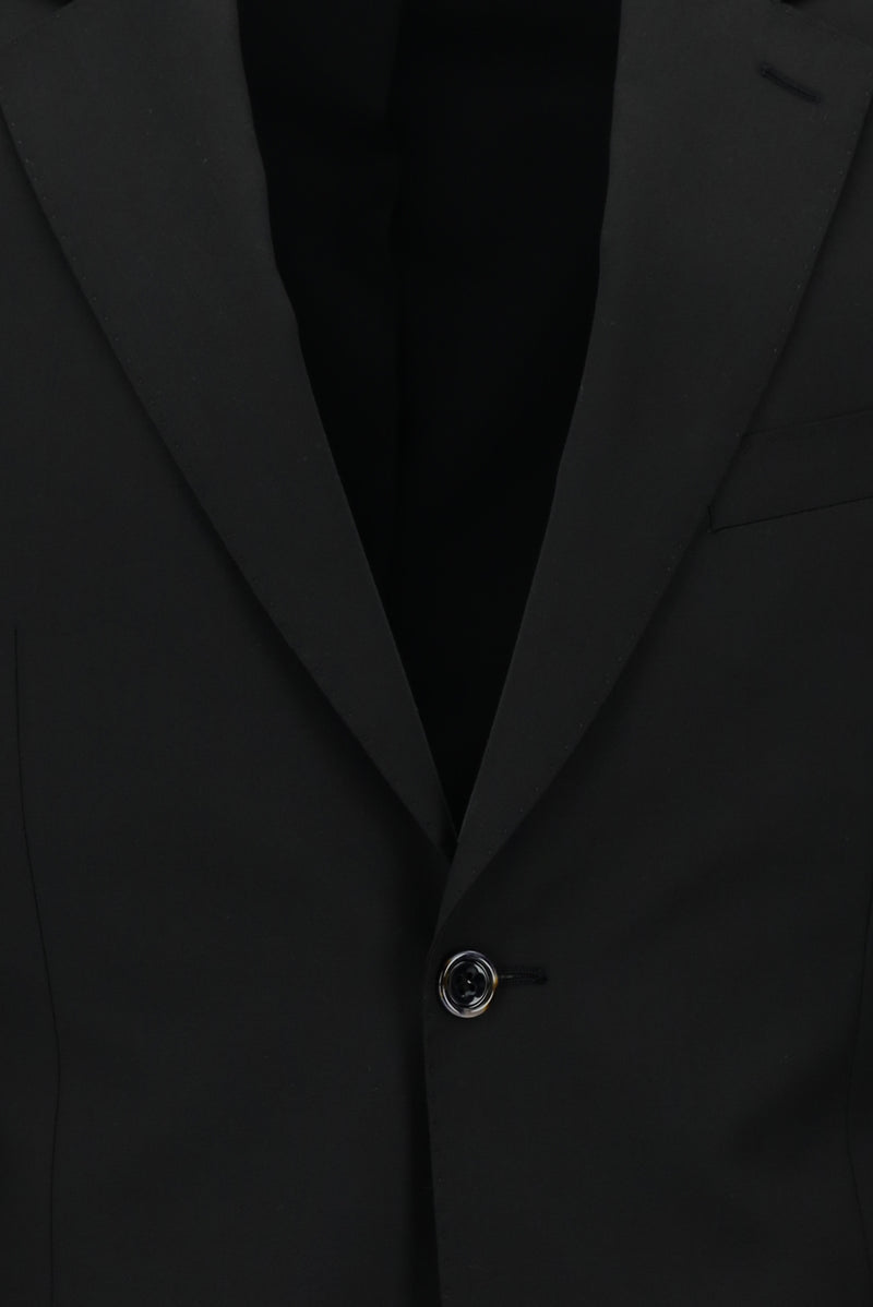 Siyah Regular Fit Klasik Yün Takım Elbise