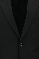 Siyah Slim Fit Dar Kesim Klasik Yün Takım Elbise