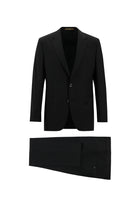 Siyah Slim Fit Dar Kesim Klasik Yün Takım Elbise