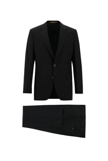 Siyah Regular Fit Klasik Yün Takım Elbise