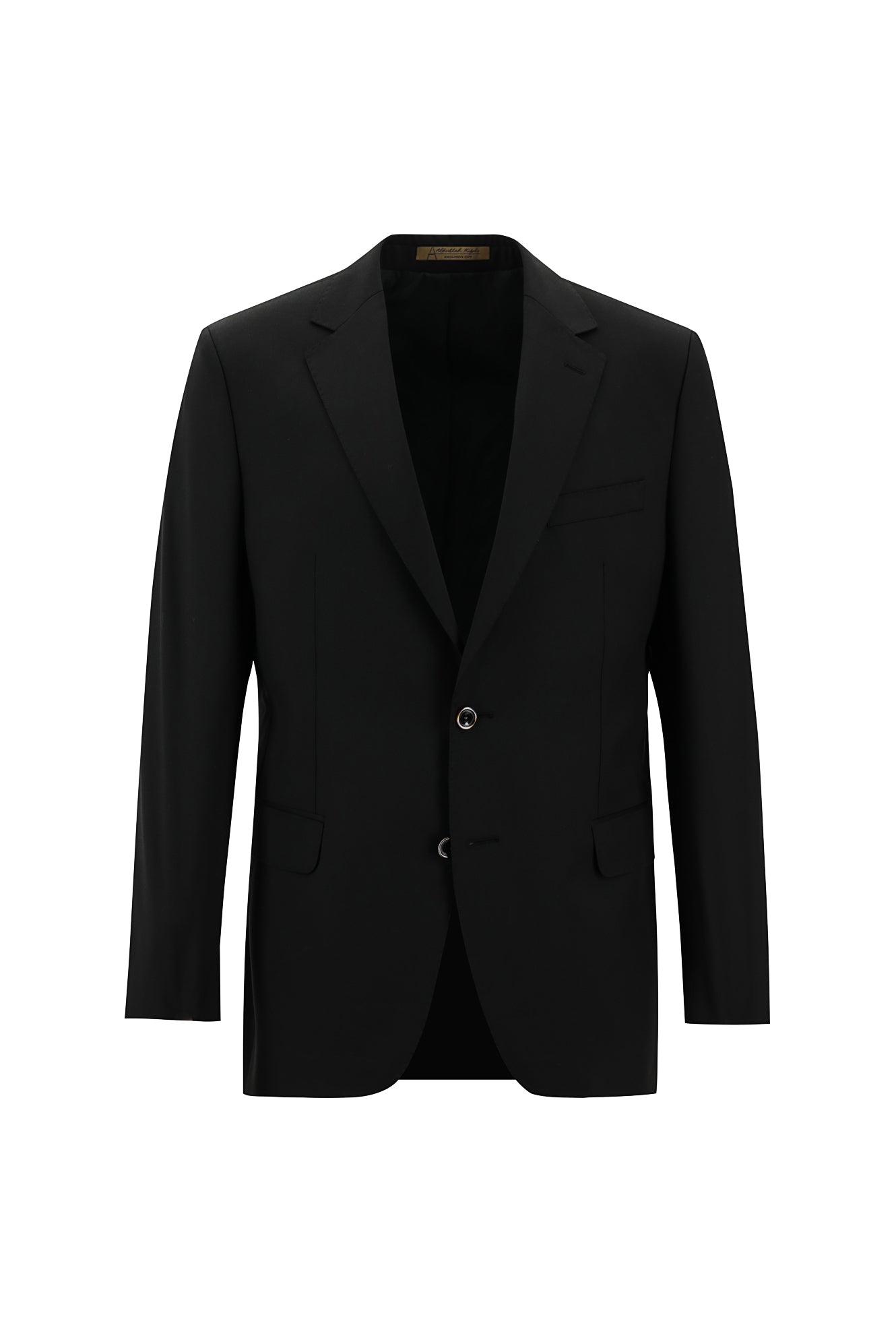 Siyah Slim Fit Dar Kesim Klasik Yün Takım Elbise