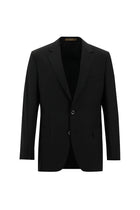 Siyah Slim Fit Dar Kesim Klasik Yün Takım Elbise