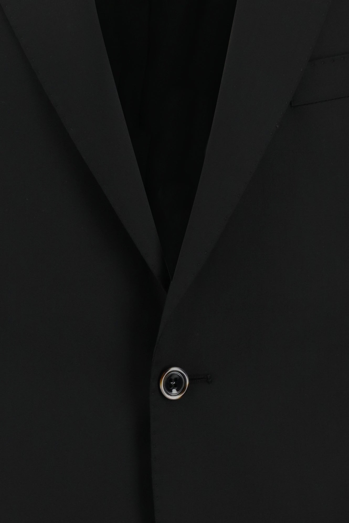 Siyah Slim Fit Dar Kesim Klasik Yün Takım Elbise