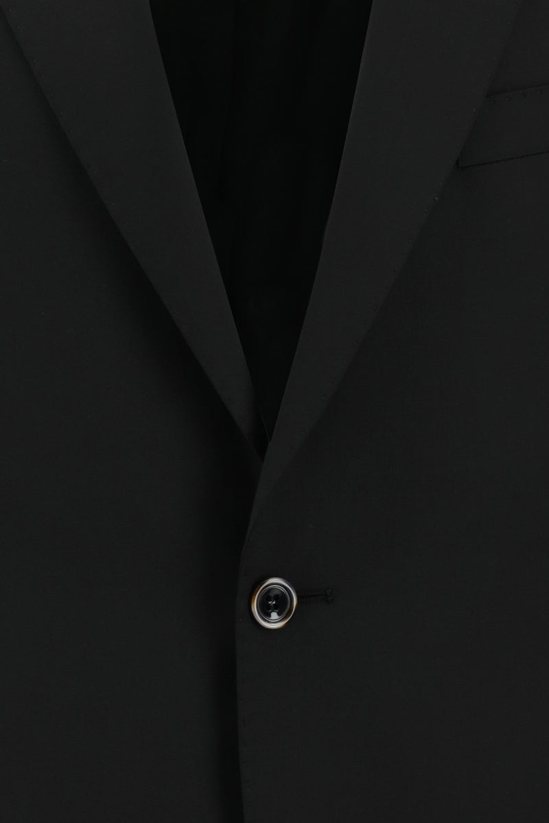 Siyah Regular Fit Klasik Yün Takım Elbise