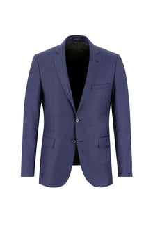 Açık Lacivert Regular Long Fit Uzun Klasik Kesim Yünlü Takım Elbise