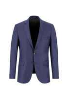 Aç?k Lacivert 8 Drop Long Slim Fit Uzun Dar Kesim Yünlü Tak?m Elbise-Abdullah Ki??l?