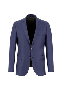 Aç?k Lacivert 8 Drop Long Slim Fit Uzun Dar Kesim Yünlü Tak?m Elbise-Abdullah Ki??l?
