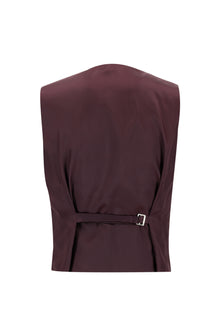 Orta Kahve 7 Drop Slim Fit Dar Kesim Kombinli Yelekli Ekose Tak?m Elbise-Abdullah Ki??l?