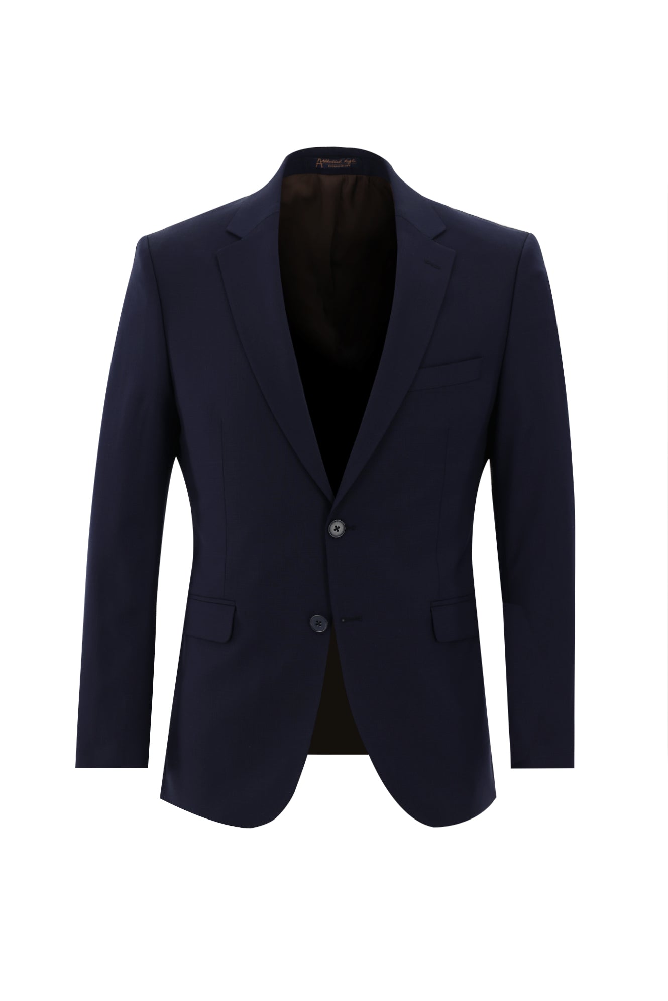 Orta Lacivert 7 Drop Slim Fit Dar Kesim Yünlü Tak?m Elbise-Abdullah Ki??l?