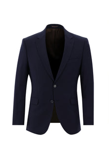Orta Lacivert 7 Drop Slim Fit Dar Kesim Yünlü Tak?m Elbise-Abdullah Ki??l?