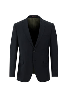 Siyah Slim Fit Dar Kesim Yünlü Klasik Takım Elbise