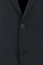 Siyah Slim Fit Dar Kesim Yünlü Klasik Takım Elbise