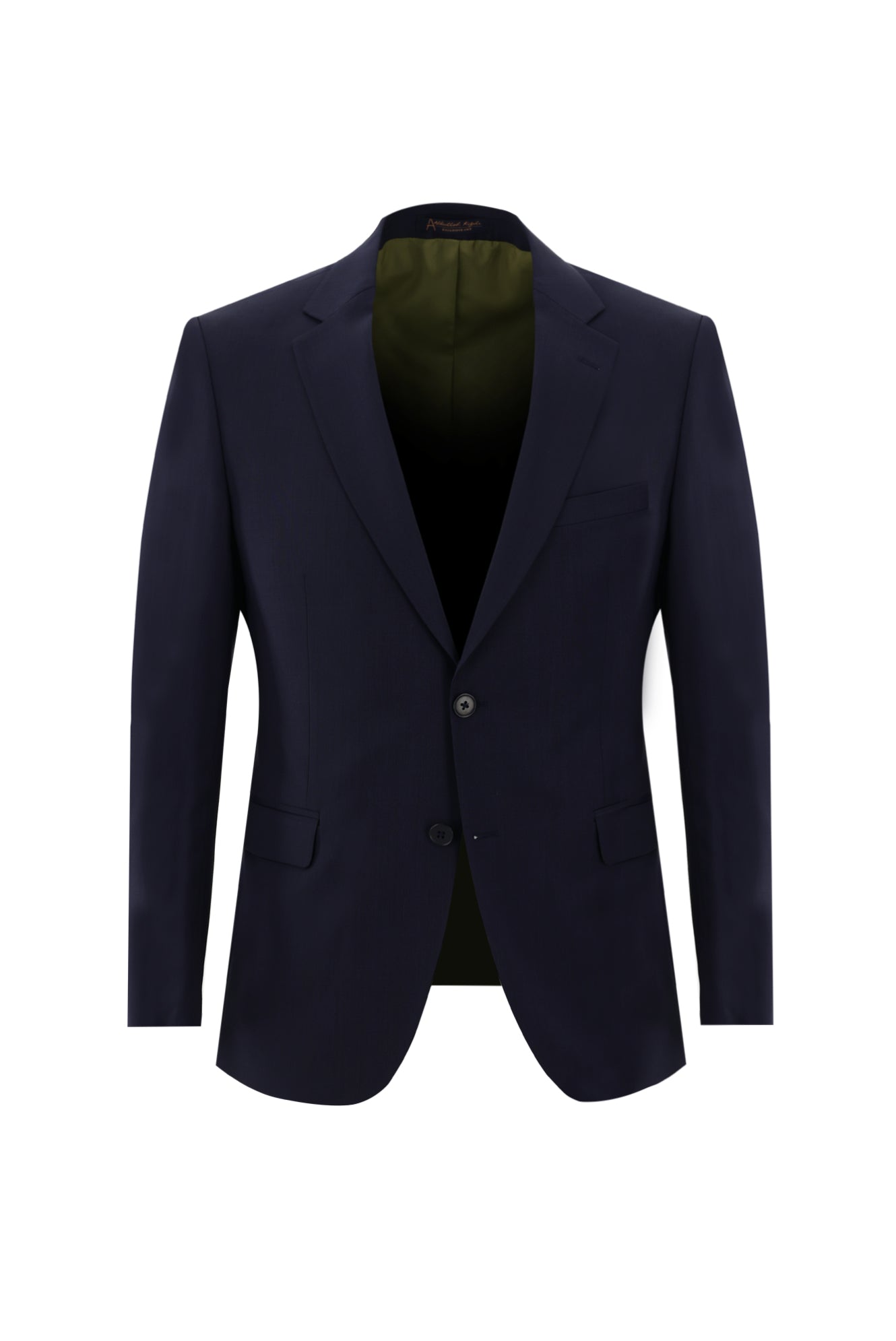 Orta Lacivert Slim Fit Dar Kesim Yünlü Klasik Takım Elbise