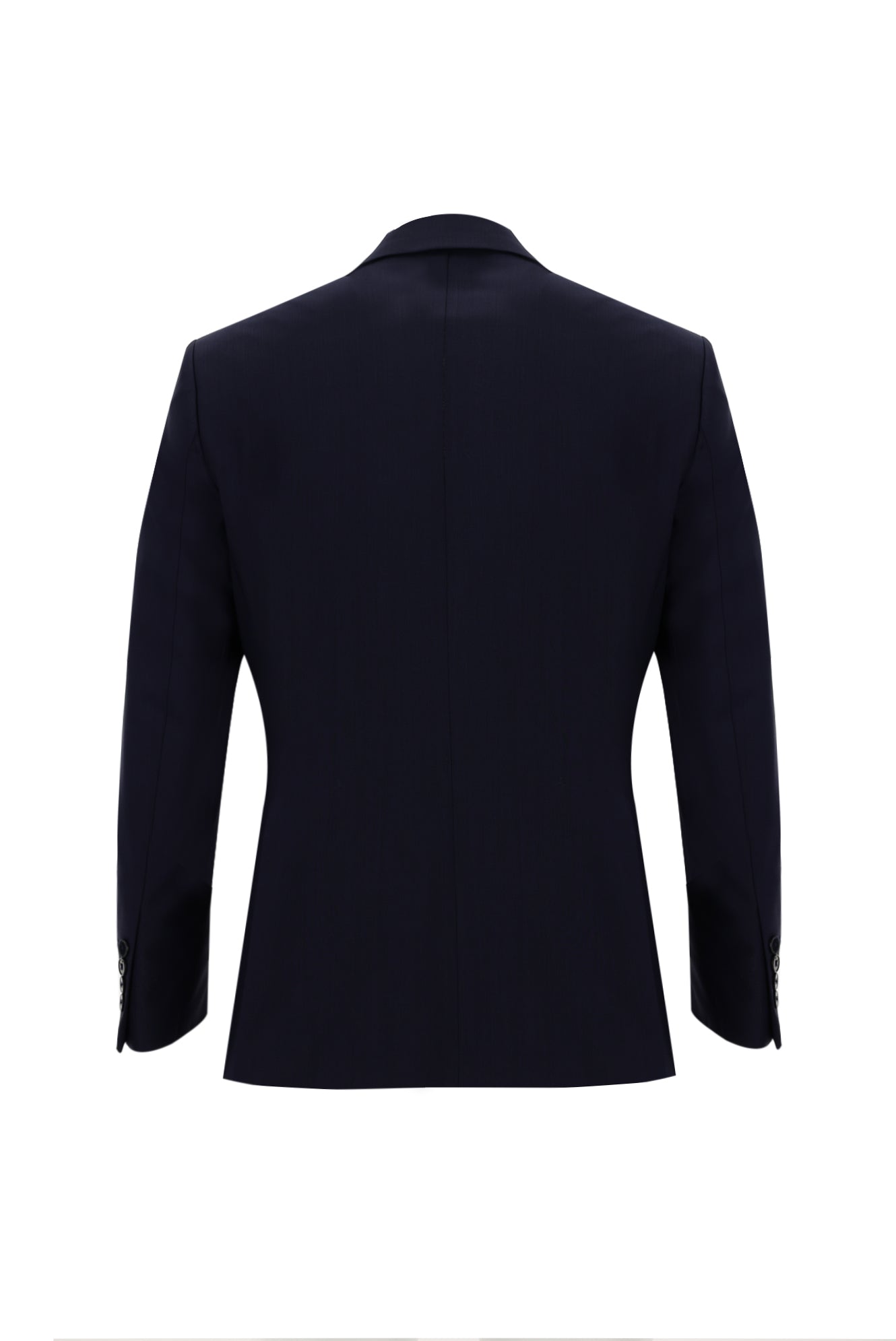 Orta Lacivert Slim Fit Dar Kesim Yünlü Klasik Takım Elbise