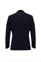 Orta Lacivert Slim Fit Dar Kesim Yünlü Klasik Takım Elbise