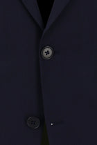 Orta Lacivert Slim Fit Dar Kesim Yünlü Klasik Takım Elbise