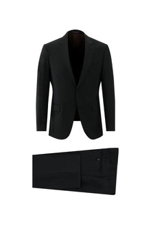Siyah 4 Drop Relaxed Fit Rahat Kesim Yünlü Tak?m Elbise-Abdullah Ki??l?