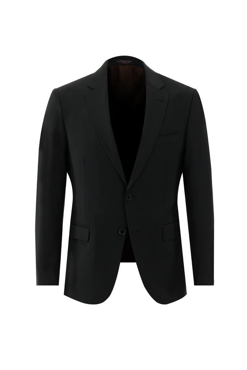 Siyah 6 Drop Regular Fit Standart Kesim Yünlü Tak?m Elbise-Abdullah Ki??l?