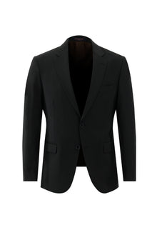 Siyah 7 Drop Slim Fit Dar Kesim Yünlü Tak?m Elbise-Abdullah Ki??l?