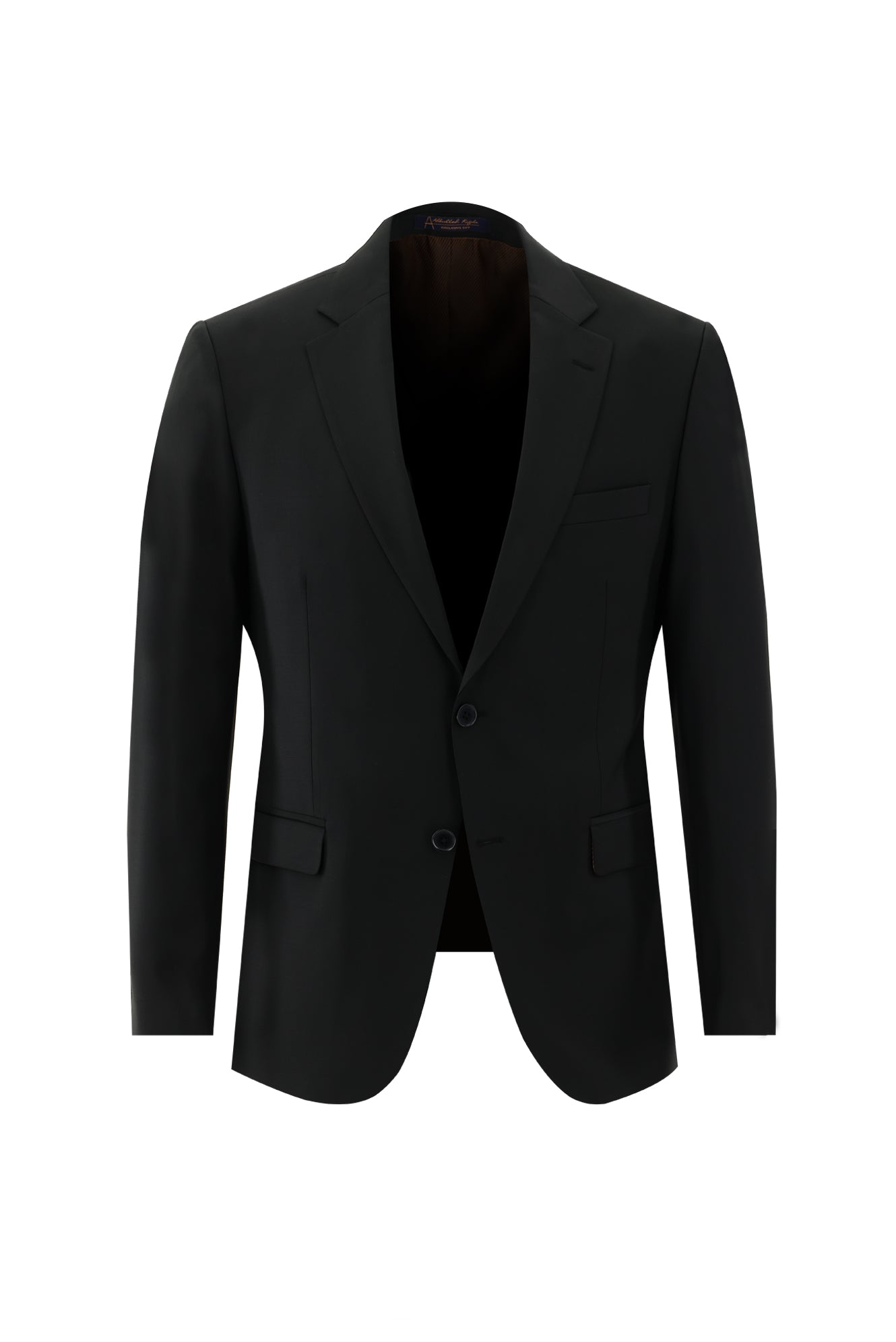 Siyah Relaxed Fit Rahat Kesim Yünlü Takım Elbise