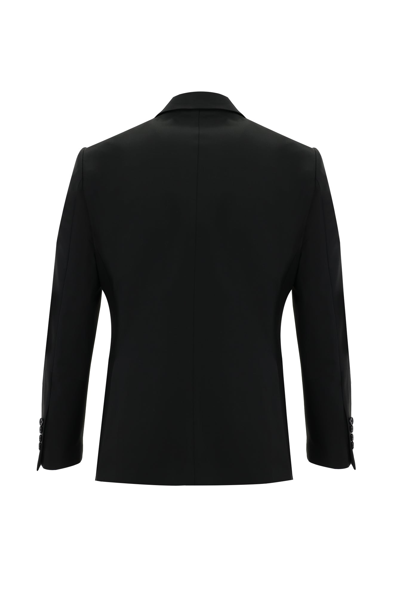 Siyah Slim Fit Dar Kesim Yünlü Klasik Takım Elbise