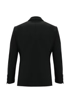 Siyah Relaxed Fit Rahat Kesim Yünlü Takım Elbise