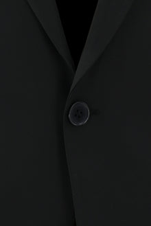 Siyah Relaxed Fit Rahat Kesim Yünlü Takım Elbise