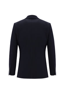 Koyu Lacivert Relaxed Fit Rahat Kesim Yünlü Takım Elbise