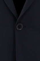 Koyu Lacivert Slim Fit Dar Kesim Yünlü Takım Elbise