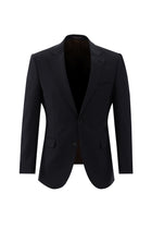 Siyah Lacivert Regular Fit Yünlü Klasik Takım Elbise