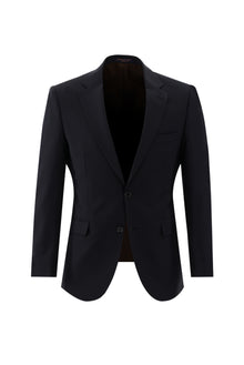 Siyah Lacivert Regular Fit Yünlü Klasik Takım Elbise