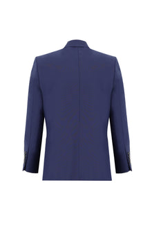Orta Lacivert 7 Drop Slim Fit Dar Kesim Yünlü Tak?m Elbise-Abdullah Ki??l?