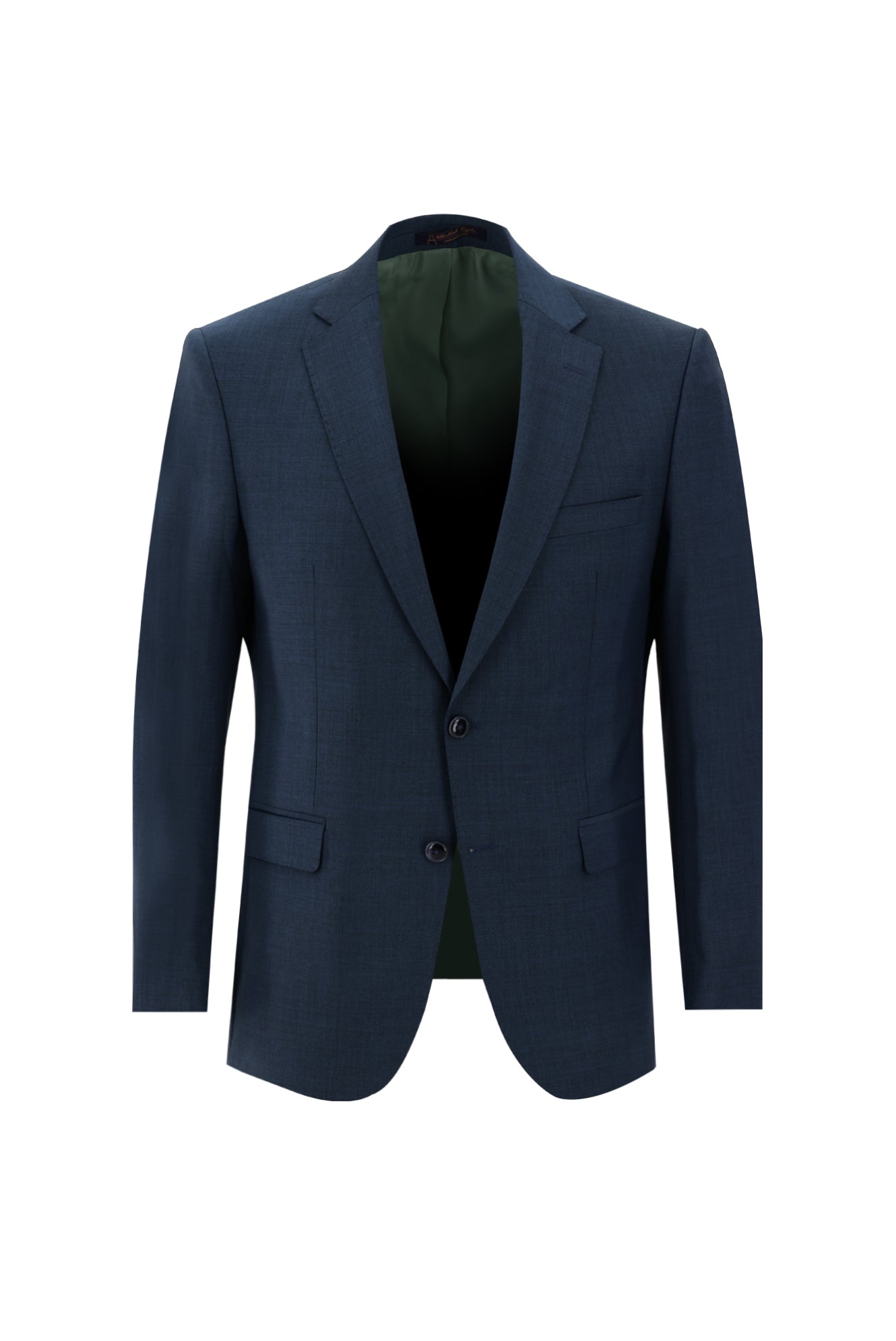 Petrol Yeşili Slim Fit Dar Kesim Yünlü Klasik Takım Elbise
