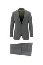 Açık Gri Regular Fit Yünlü Klasik Takım Elbise