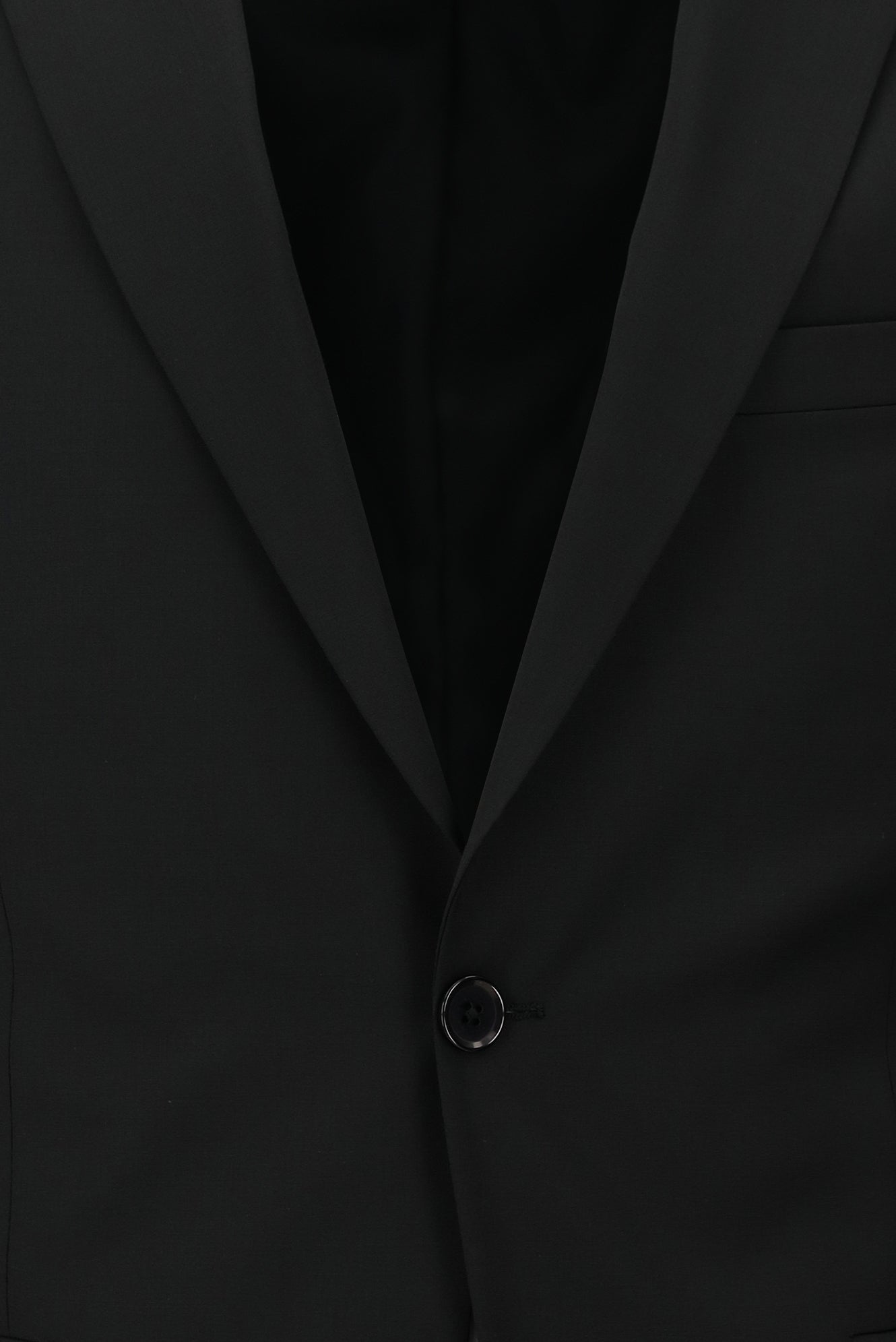 Siyah Super Slim Fit Ekstra Dar Kesim Fit Yünlü Klasik Takım Elbise
